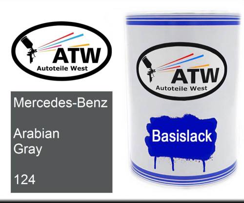 Mercedes-Benz, Arabian Gray, 124: 500ml Lackdose, von ATW Autoteile West.